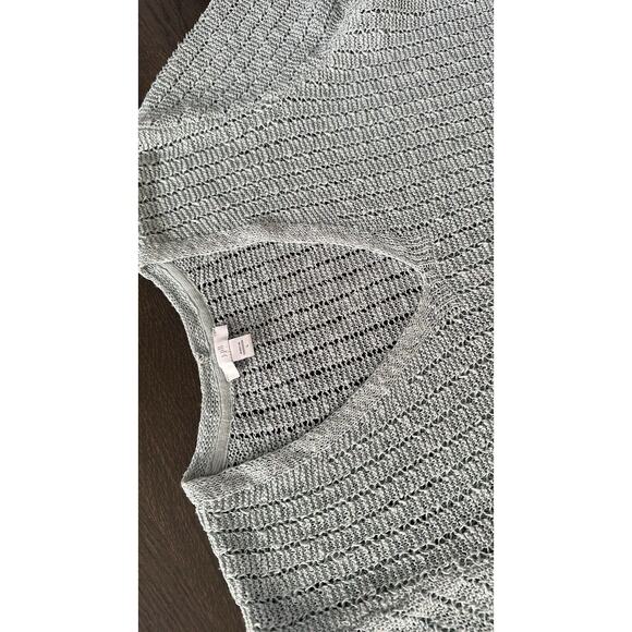 J. Jill Lightweight Sweater Tunic Pastel Light Blue Open Knit~ L - Picture 4 of 4